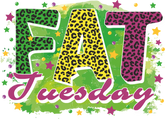 Fat Tuesday Colorful DTF Print