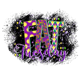 Fat Tuesday Colorful DTF Apparel Graphic