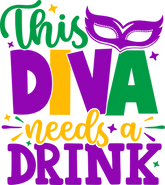 Party Diva DTF Apparel Transfer