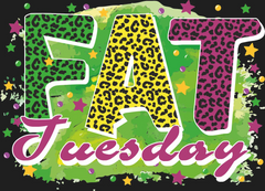 Fat Tuesday Colorful DTF Print