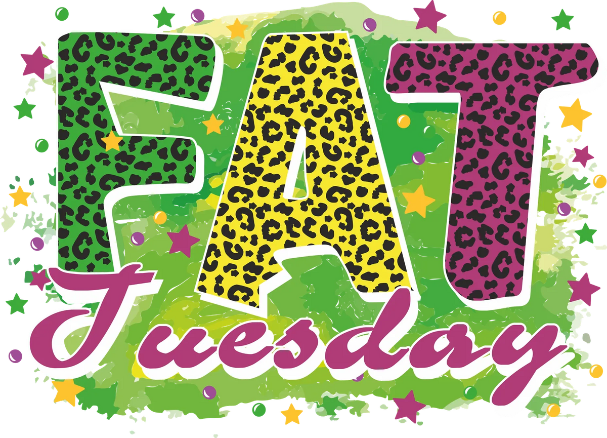 Fat Tuesday Colorful DTF Print