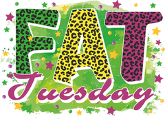 Fat Tuesday Colorful DTF Print