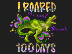Dinosaur T-Shirt I Roared My Way Through 100 Days