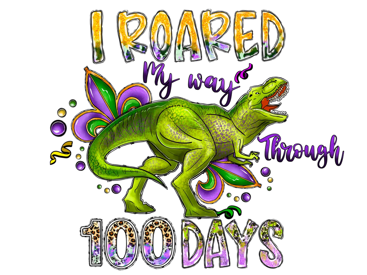 Dinosaur T-Shirt I Roared My Way Through 100 Days