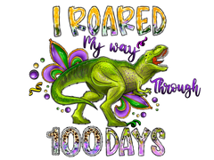 Dinosaur T-Shirt I Roared My Way Through 100 Days