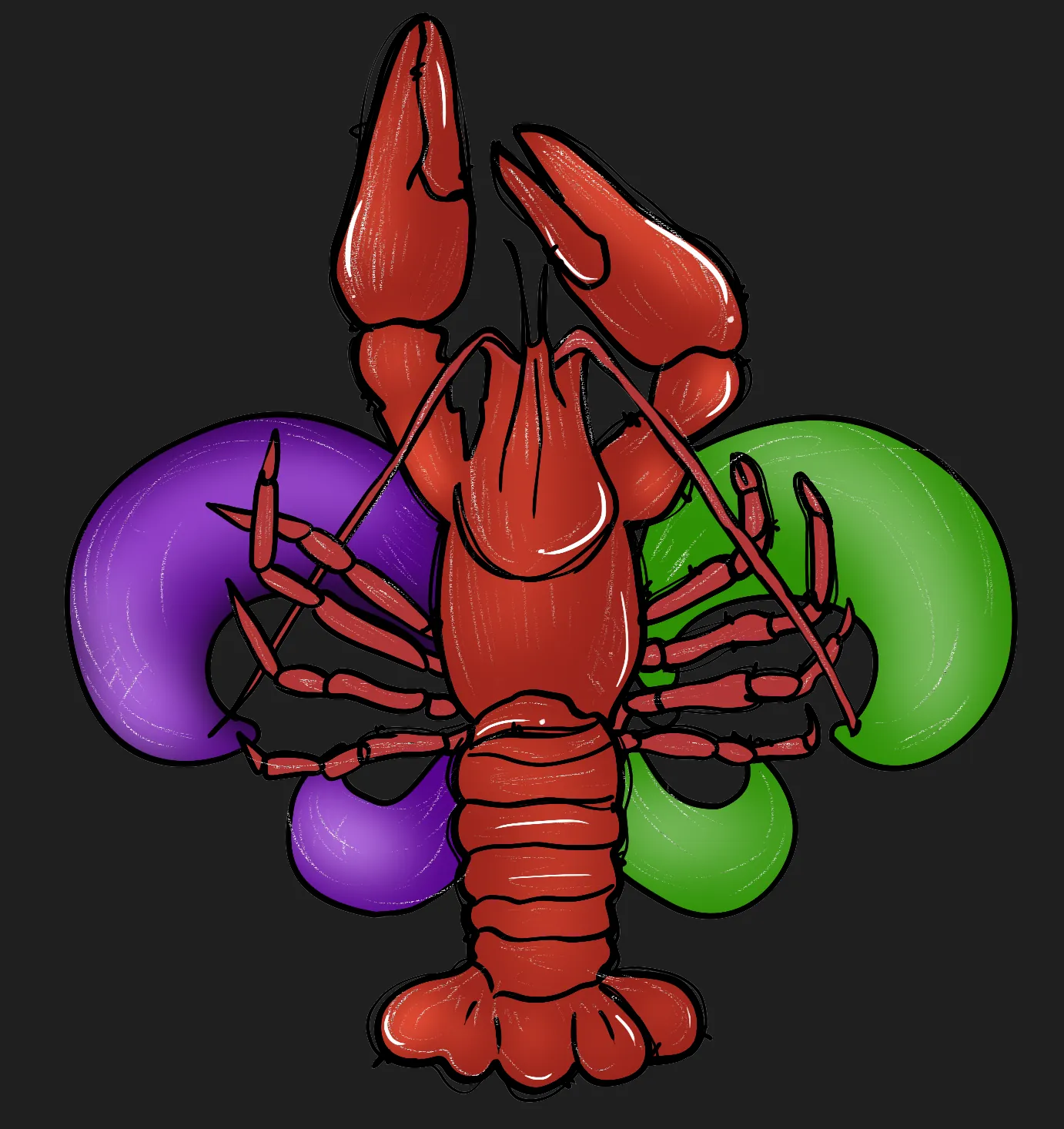 Lobster Graphic DTF Apparel Design