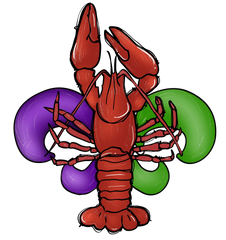 Lobster Graphic DTF Apparel Design