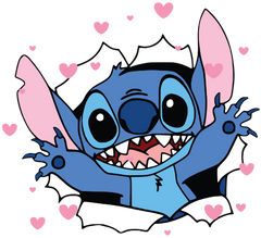 Disney Stitch Valentine's Day Lover Design - DTF Ready To Press